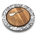 Wilton Armetale Seashells 12-1/4-Inch Round Serving Tray with Cheese Board and Spreader