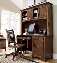 Big Sale Lea Elite Crossover Desk w/ Hutch & Chair in Burnished Cherry