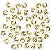 Crimp Bead Covers, 4mm, 144 Pieces, Gold Tone