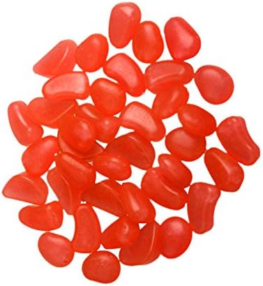 Sale 100pcs Glow In The Dark Stones Colorful Pebbles Rock For Fish Tank Aquarium Have Color:Purple,Yellow,Green,Red,Orange,Blue no.5