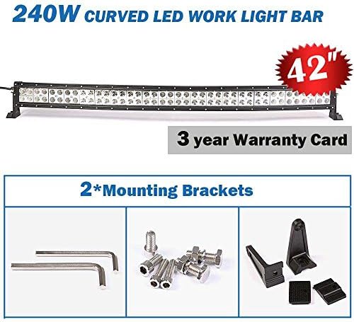 Sanven 40inch 240w Curved Led Work Light Bar UTE Driving Lamp 4x4 ATV Truck Flood Spot Combo