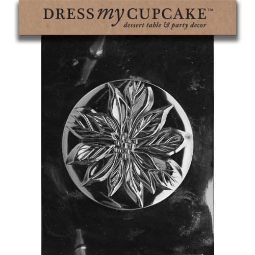 Dress My Cupcake DMCC400ASET Chocolate Candy Mold, Poinsettia Pour Box Top, Set of 6