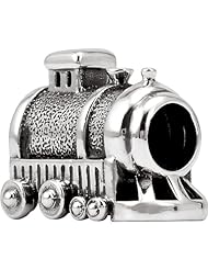 Sterling Silver Kera Train Engine Bead Fits Pandora