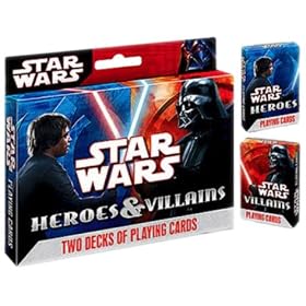 Stars Wars Heroes and Villians Poker Size Playing Cards, 2-Decks