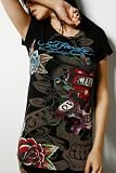 Ed Hardy - Ed Hardy - Women's Love Kill's Slowly Multiprint Tee (Black)