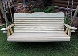 Handmade Amish Heavy Duty 800 Lb 5ft. Porch Swing With Cupholders - Made in USA