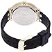 Anne Klein Women's AK/1614GPBK Gold-Tone Black Chevron Pattern Silicone Strap Watch