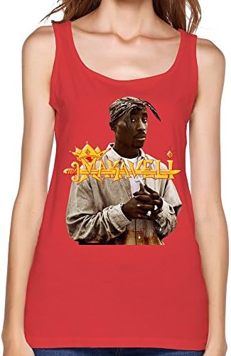 Agongda Women's 2Pac Makaveli Tupac Amaru Shakur VIBE California Love Tank Top XXL Red