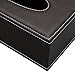 HOMETEK Luxury PU Leather Rectangular Tissue Box Holder Cover Case Tray Pumping for Home Office Car Automotive Brown