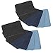 AKOAK 4.9-inch-by-3.8-inch Iron-On Patches,Iron On Denim Patches Repair Kit for Clothing Jeans,12 Pack,Black,Navy,Light Blue