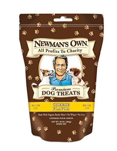 Newman's Own Premium Dog Treats, Cheese, Medium Size, 10-Ounce Bags (Pack of 6)