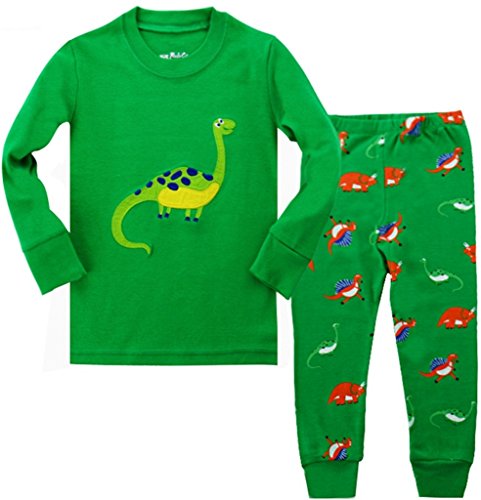 Slenily Little Baby Dinosaur Carton Sleepwear Cotton Pajamas