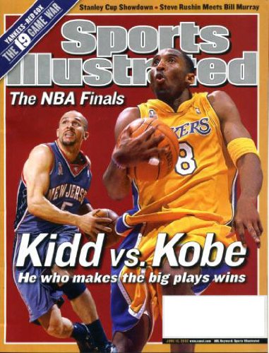 Sports Illustrated June 10 2002 Jason Kidd/New Jersey Nets & Kobe Bryant/Los Angeles Lakers on Cover, The NBA Finals, Stanley Cup Showdown - Steve Rushin Meets Bill Murray, Tony Hawk, Boston Red Sox vs New York Yankees (19 Times)