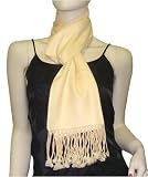 Apparel : Pure Pashmina Scarf Champagne 3 Ply
