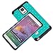 Galaxy Note 4 Case, Style4U Galaxy Note 4 Studded Rhinestone Crystal Bling Hybrid Armor Case Cover for Samsung Galaxy Note 4 with 1 HD Screen Protector and 1 Stylus [Teal/Black]