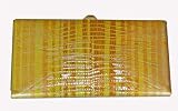 Lodis Flat wallet Yellow Orange Croc