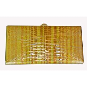 Lodis Flat wallet Croc Yellow