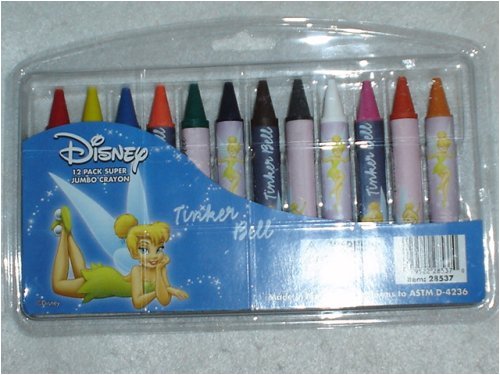 Childrens Toyshop  Toys : Tinker Bell Jumbo Crayons (12 pcs pack) : Tinkerbell crayons