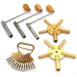 19 Clock Crank 5 Prong Pocket Watch Clockmakers Keys
