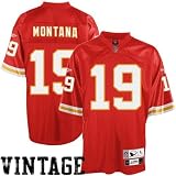 Joe Montana Red Reebok NFL 1994 Throwback Premier Kansas City Chiefs Jersey