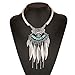 XY Fancy Fashion Bohemian Gypsy Ethnic Choker Collar Vintage Maxi Statement Necklaces & Pendants Beads Leaf Tassel Fine Jewelry