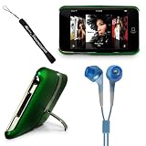 Durable iPod Touch 2nd / 3rd Generation Hard shell case cover for 8GB, 16GB, 32GB, 64GB (newest model) + Includes a 4-inch ebigvalue TM Determination Hand Strap and a set of Fashion Earbud Headset Headphones 3.5mm Jack In-Ear Stereo