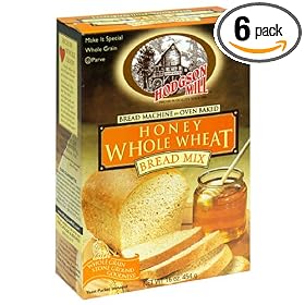 Hodgson Mill Honey Whole Wheat Bread Mix, 16-Ounce Boxes (Pack of 6)