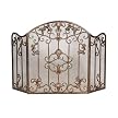 Aged Goldtone Fire Screen