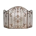 Aged Goldtone Fire Screen