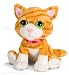 Plush Cat, Bright Eyes Orange Tabby Plush Cat