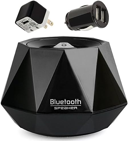 Opteka Portable Wireless Cell Phone Bluetooth Speaker with Built-In Speakerphone & 4 Hour Rechargeable Battery (Black) + USB Car Charger for the iPhone 5S, 5C, 5, 4S, 4, iPad 4, iPad 3, iPad 2, iPad Air, iPad Mini 2, iPod, Samsung Galaxy S5, S4, S3, S2, Note 3, Note 2, HTC One, LG Optimus, Sony Xperia Z, BlackBerry Z10, Nokia Lumia 520, Kindle Fire, Google Nexus 4 5, Microsoft Surface 2 and Most USB Powered Devices