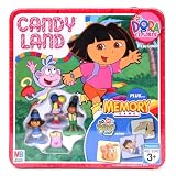 Candy Land Nick Jr. Dora the Explorer Collector's Tin Edition Plus Go Diego Go! Edition Memory Game