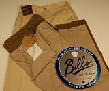 Plain Front Twill Pant for Men by Bills Khaki's