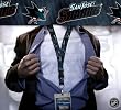 San Jose Sharks Monster-Logo Lanyard with NHL Ticket Holder