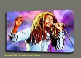 BOB MARLEY ORIGINAL DIGITAL CANVAS ART PAINTING MOUNTED W GALLERY WRAP STYLE FRAMING 28X18X15
