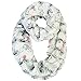 MissShorthair Women's Fashion Soft Cool Bicycle Pattern Sheer Infinity Scarf (White)