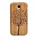 Boriyuan Tree Protective Handmade Hard Unique Natural Wood Wooden Case Cover Compatible for Samsung Galaxy S4 S IV GS4 I9500 I9505 Smartphone