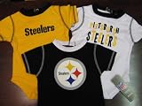 Pittsburgh Steelers NFL Infants Baby UNISEX Set of 3 Bodysuit - Onesie