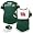 Dale Earnhardt Jr. Green Newborn Speedway Mesh Bib & Booties Set