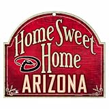 MLB Arizona Diamondbacks 11-by-9 Wood "Home Sweet Home" Sign