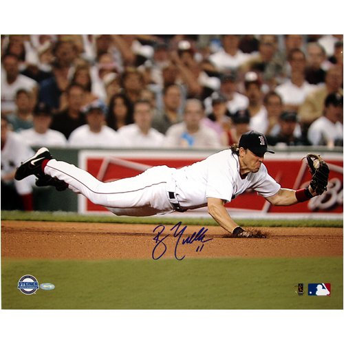 Bill Mueller Autographed Dive vs. Tampa Bay Devil Rays 16 x 20 Photograph (Unframed)