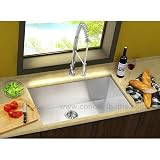 Buy 30 Stainless Steel Zero Radius Undermount Single Bowl Kitchen Sink, strainer... by ConceptBaths