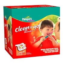 Pampers Clean 'n Go Baby Wipes, 60-Count Resealable Packages (Pack of 6) (360 Total Wipes)
