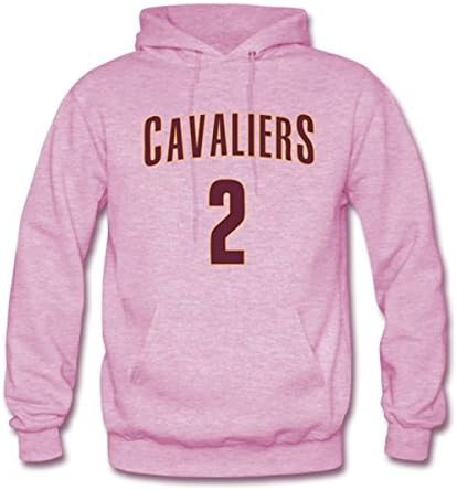 Custom Cleveland Cavaliers Kyrie Irving #2 For Men Classic Sweatshirt Hoodie Pink XS