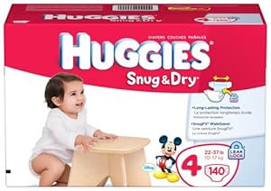 Huggies Snug & Dry Diapers, Size 4, Giant Pack, 140 Count