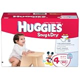 Huggies Snug & Dry Diapers, Size 4, Giant Pack, 140 Count ~ Huggies