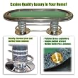 Green Deluxe 96 inch Holdem Table - Raceway and Cupholders