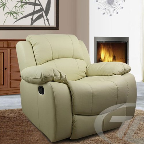 Relaxsessel Fernsehsessel Beige Kunstleder
