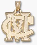 Methodist College Monarchs MC Crossed Clubs Pendant - 14KT Gold Jewelry