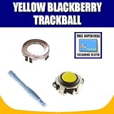 Yellow Blackberry Trackball / Joystick / Navigate / Pearl / Ring Repair Replacement Fix Fixing for Rim Blackberry Pearl 8100 8130 Curve 8300 8310 8320 8800 8820 8830 Plus Opening Tool with Exclusive FREE Complimentary Super Deal Micro Fiber Cleaning Cloth